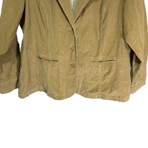 NWT St. John’s Bay Tan Corduroy Blazer Women’s Size 2X - Picture 4 of 13